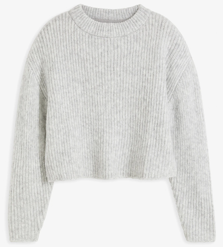 Pulover din tricot moale gri